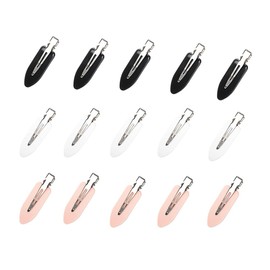 No Bend Hair Clips - 15pcs Dent Free Hair Clips,No Crease Hair Clip Pin Curl Clip,Makeup Hair Clip,for Girl Woman Makeup Bangs Hair Styling((Pink, White, Black)