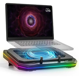 Cooling Pad for Lenovo LOQ 15i 16i 15 16 i7 15IRH9 16APH8 15APH8 Pro 15 AI Gaming Laptop,It is a Well Deserved Heat Dissipation Monster with Powerful Turbo Cooling Fan,6 RGB Light Mode,Touch Start ﻿ ﻿