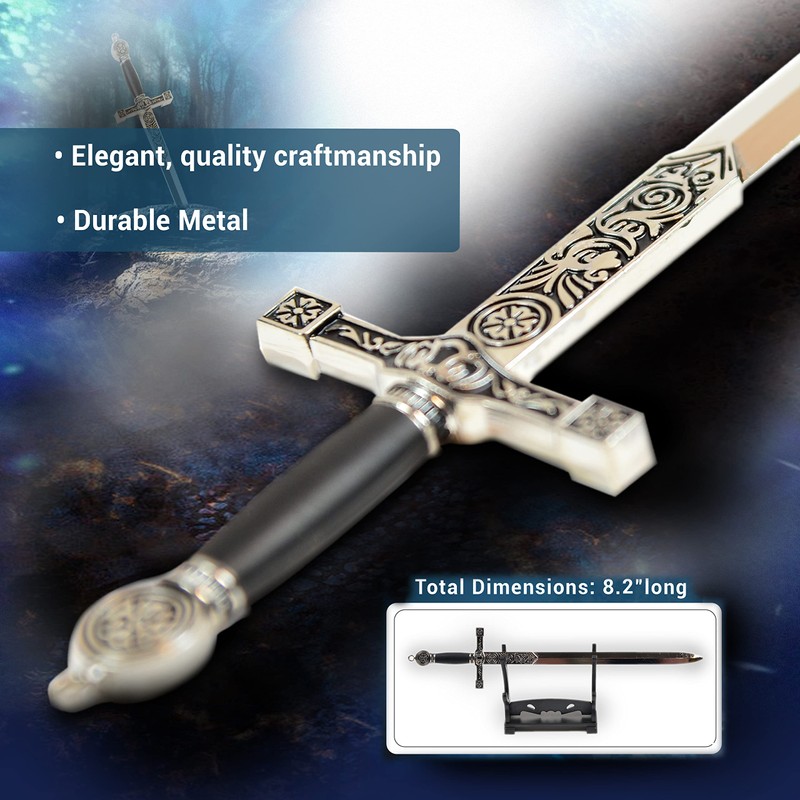 King Arthur’s Excalibur Letter Opener with Stand, Office Accessory, Home