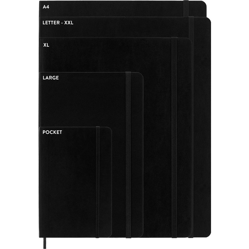 Moleskine Classic Plain Paper Notebook - Soft Cover and Elastic