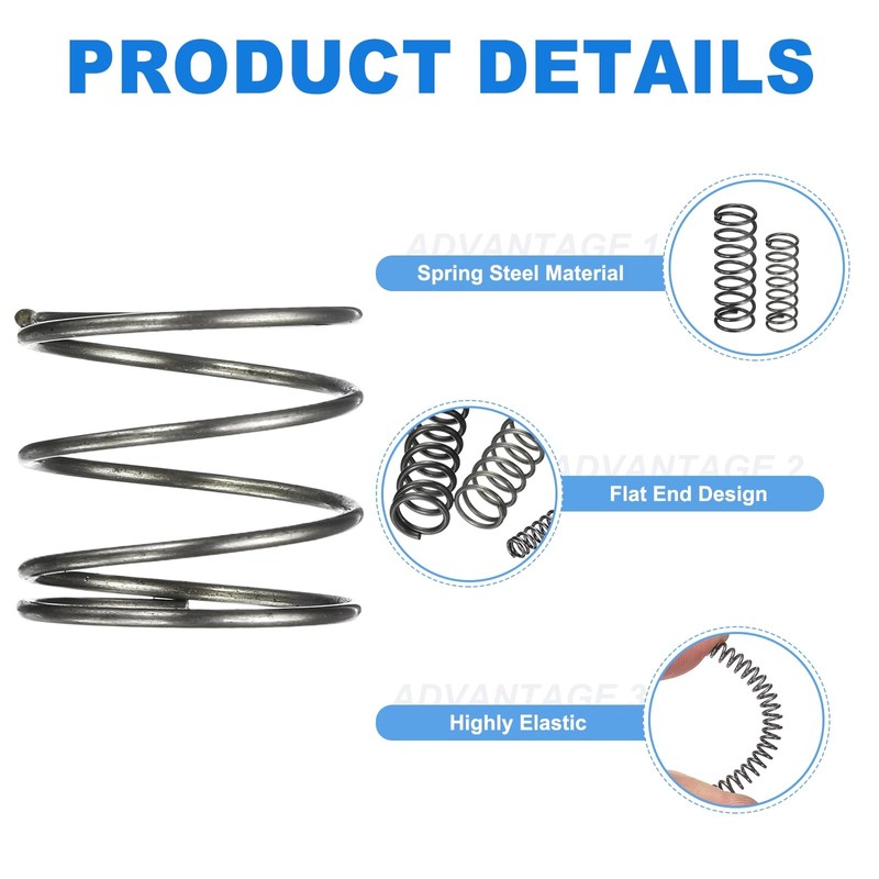 sourcing map 5Pcs Compression Spring, 18mm OD, 1mm Wire Size,