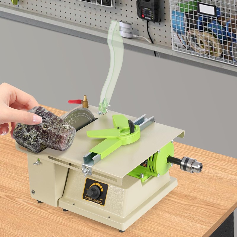 BANLICALI Mini Table Saw, 1380W Multi-Functional Tabletop Saw w/Cutting Blades,