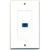 RiteAV 1 Port SC Fiber Singlemode Simplex Wall Plate OVERSIZED
