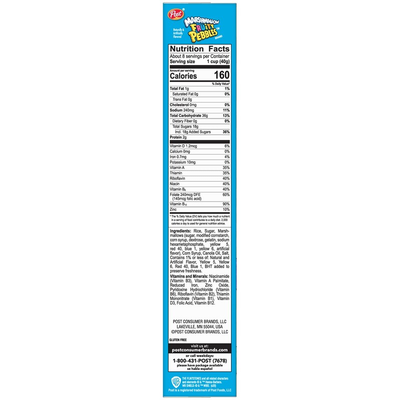 Post Fruity Pebbles with Marshmallows, 11 Ounce (Pack of 6)