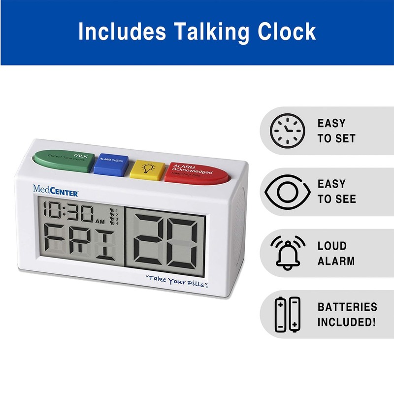 Medcenter Monthly Pill Organizer System 4 Times a Day, 31