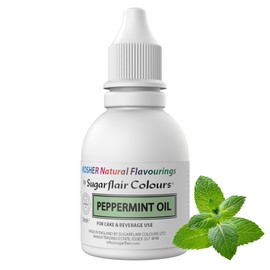 Sugarflair 100% Natural Flavour Estratto di Peppermint, Menta Piperita - Aromi Naturale per Torte, Cupcake, Glasse, Pasticcini e Dessert, Aroma Alimentare - Aroma Natural, Kosher - 30 ml