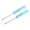 sourcing map Mini Slotted Screwdriver, 2.0mm Flat Head 65mm Length