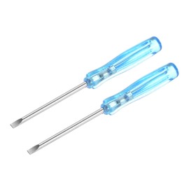 sourcing map Mini Slotted Screwdriver, 2.0mm Flat Head 65mm Length for Small Appliances Repair, 2 Pcs