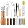 Leather Sewing Awl Kit,Leather Repair Kit Including Leather Needles,Sewing Awl,Waxed