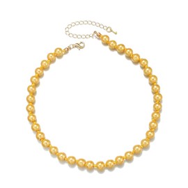 COLORFUL BLING Simple 1920s Simulated Pearl Choker Necklace Vintage Beaded Strands Necklace Prom Party Bar for Women Bridal Wedding Gifts, beads, beads