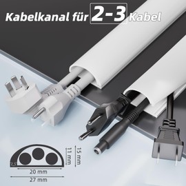 Cable Duct (White (Space for 3-4 Cables), 2 m)