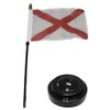 MWS Alabama 4"x6" Flag Desk Set Wood Table Stick Staff