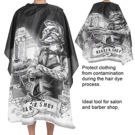 YUYTE Hairdresser Cape, Hairdresser Cape, Hairdresser Cape, Hairdresser, Waterproof Apron Cutting Salon Haircut Cape Dress, Antistatic Hairdresser Coat, 150 x 135 cm
