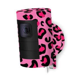 MightySkins Skin Compatible with Ring Stick Up Cam Wired - Pink Leopard | Protective, Durable, and Unique Vinyl Decal wrap Cover | Easy to Apply, Remove, and Change Styles | Made in The USA