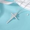 GAUDALGEM Christian Cross Moissanite Pendant Necklace for Women,D color VVS1