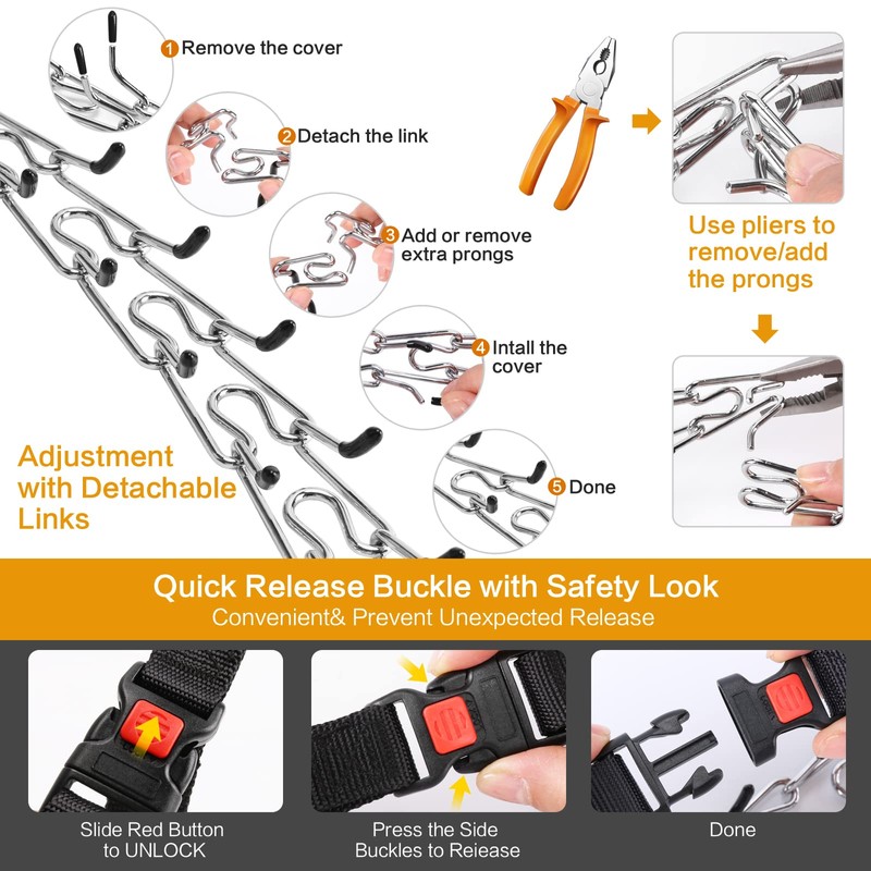 Prong Training Collar with Comfort Tips and Quick Release Snap