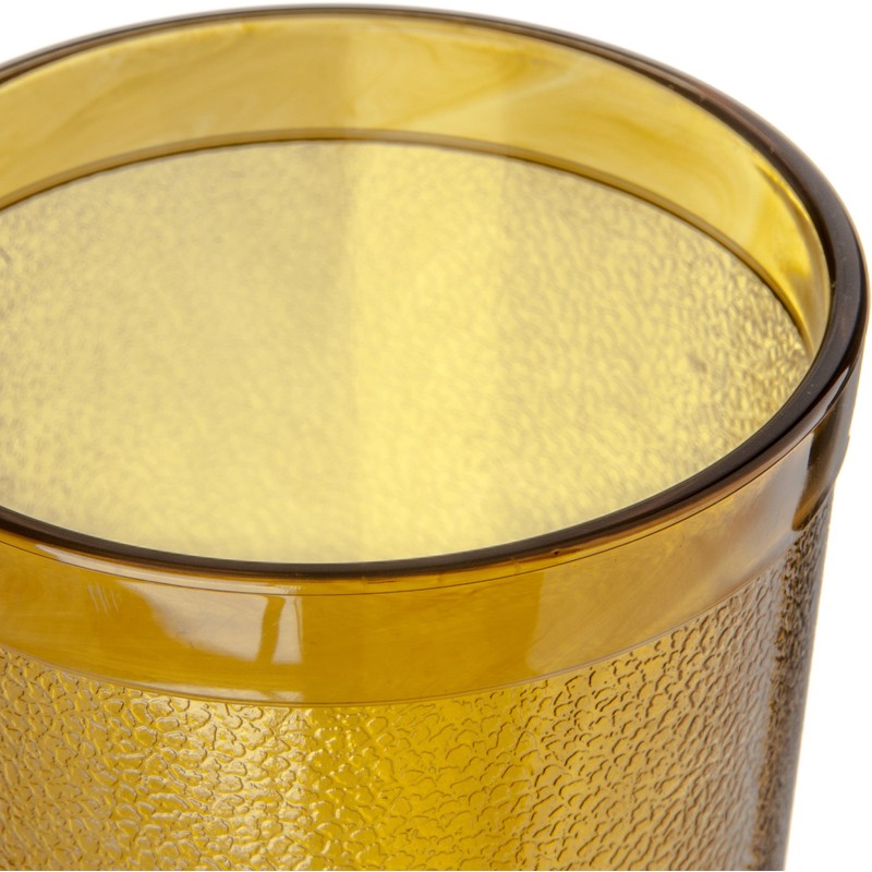 Carlisle 521613 Stackable Shatter-Resistant Plastic Tumbler, 16 oz., Amber