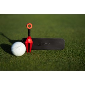 TOMO GOLF Divot Tool NINJA KIT Ninja Kunai Green Fork (Blood Red)