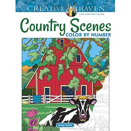 Creative Haven Country Scenes Color by Number Coloring Book (Creative Haven Coloring Books)