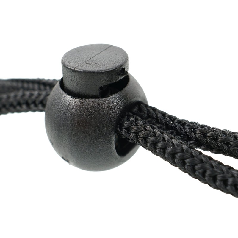 1-Hole Cord Stopper, Pack of 20, in Black, up to