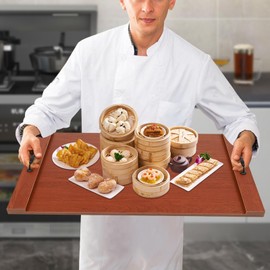 Wood Stove Top Cover Stove Cover Board for Electric & Gas Stovetop Counter Space Top Covers Wooden Stovetop Cover Board RV Kitchen Brown Stove Top Cover, 30" x 22" x 2.5"