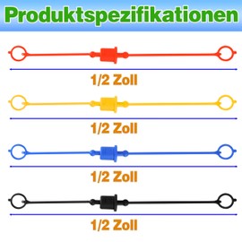 CDDCWZ 4 Paar Hydraulikschlauch Staubschutzkappe aus Gummi ISO-A 1/2 Hydraulikkupplung, männliche Staubkappe und weibliche Steckerabdeckung
