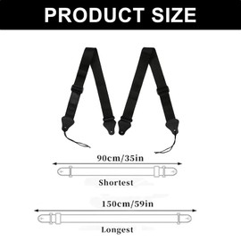 Aestustheri Adjustable woven guitar strap with leather ends and 3 pick storage pockets - includes 3 guitar picks - suitable for bass, electric and acoustic guitars (black)