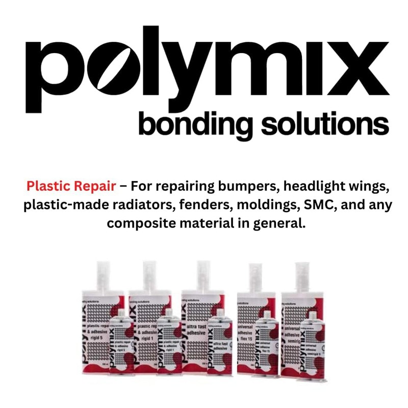 Polymix Rigid Automotive Multipurpose Plastic Repair and Adhesive 50ml Cartridge