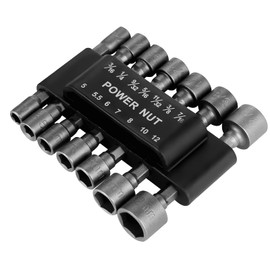 Nut Driver Set, HPHOPE 14 Pcs Socket Spanner Set 1/4 Inch Hex Shank, Suitable for Any Brand of Hand Drills, Electric Drills, Electric Screwdrivers and Socket Wrench