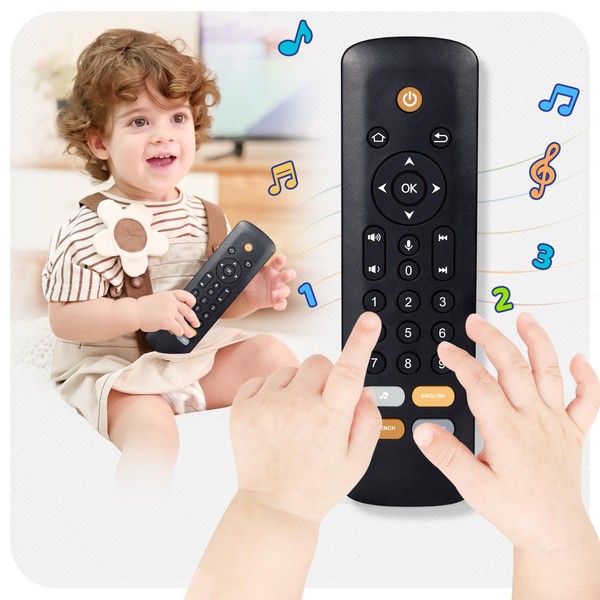 Baby TV Remote Toy - Baby Early Learning Toys, Baby Musical Toys, Toddler Toys with Realistic Play, Lights, and Sounds - Boys Girls Toys Gift for 1 2 Year Old.