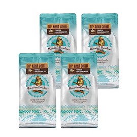 Hawaiian Paradise Cohee 10% Kona Vanilla Macadamia 6.8 oz x 4 (Powder) Medium Roast Medium Ground