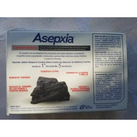 ASEPXIA 1 ASEPXIA CHARCOAL ACNE BAR SOAP 4 Oz / 1 JABON PARA ACNE ASEPXIA CARBON 4 Oz