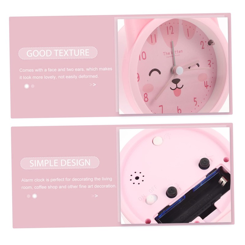 Alipis Hatch Alarm Clock Sunlight Alarm Small Desk Clock Cartoon
