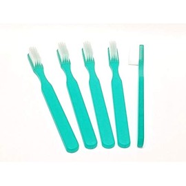5-PACK Vintage NEW Teal Designer Toothbrush By Alan Stuart of New York