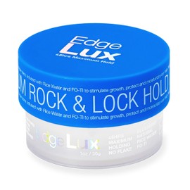 Lux Collection Edge Control Gel for 4C Hair – 48 Hour Maximum Hold Edge Control, Edge Lux with Castor Oil, Keratin & Biotin, Non-Flaking Styling Gel (1 Ounce, Blueberry)