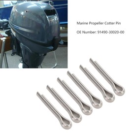 Aramox Marine Propeller Cotter Pin 20 Pieces Outboard Propeller Cotter Pin 91490-30020-00 Compatible with 20HP 6HP 8HP 9.9HP 15HP Outboard Motors Marine Outboard Propeller Cotter Pin