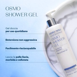 Osmowall Kit 2 OSMO SHOWER Shower Gel Moisturising Soothing and Relaxing Gentle with Organic Aloe Vera Gel Concentrate Respects the Natural pH of the Skin Uni