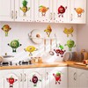 4 x Wall Stickers Kitchen Fruit Funny Fruit Wall Stickers
