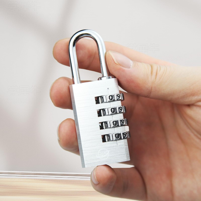 SISAV 4-Digit Aluminum Combination Padlock for Gym,School Lockers,Toolbox,Fence Gate,and Employee