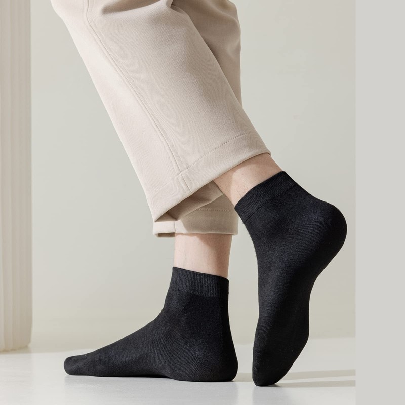 Caudblor 12 Pairs Low Cut Classic Sneaker Socks - Black/White/Grey