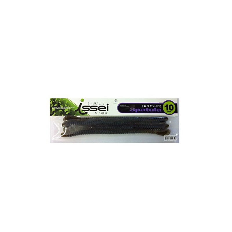 ISSEI Worm Spatula 10" Green Pumpkin #07 Lure
