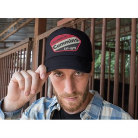 ALLNTRENDS Trucker Hat Cummins Engines Snapback Car Lovers Mesh Cap (Gold)