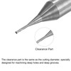 sourcing map Square Nose End Mill, 0.5mm Solid Carbide Long