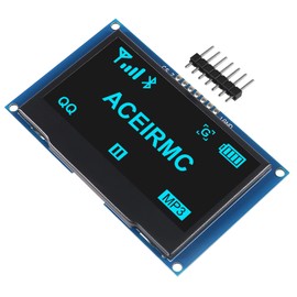 ACEIRMC 2.42 inch 128x64 OLED LCD Display Module SSD1309 7 Pin SPI/IIC I2C Serial Interface for Arduino UNO R3 (Blue)