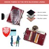 Contact's Womens Kiss Lock Wallet Leather Small Zipper Coin Pocket