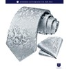 Hisdern TP-01S Paisley Pattern Necktie and Square Set, 20 Colors,