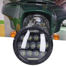 Tefola Faros De Motocicleta Led De 7 Pulgadas Y 12v 6000k, Faros Impermeables Delanteros De Motocicleta General 3000mm Para Cualquier Modelo Con Faros Redondos De 7 Pulgadas