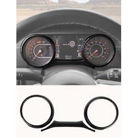 Savadicar Carbon Fiber Interior Accessories - Instrument Panel Trim Set for 2018-2023 Jeep Wrangler JL JLU 4XE & Gladiator JT - Premium Texture Interior Decor Upgrade Option, 3-Piece