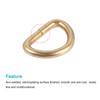 METALLIXITY Metal D Rings 50pcs (10mm), Non-welded D-shaped Ring Buckles