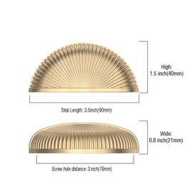 Asidrama 10 Pack 3 Inch(76mm) Brushed Brass Kitchen Cabinet Handles, Bin Cup Cabinet Pulls Gold Kitchen Cabinet Hardware for Cupboard Drawer Pulls